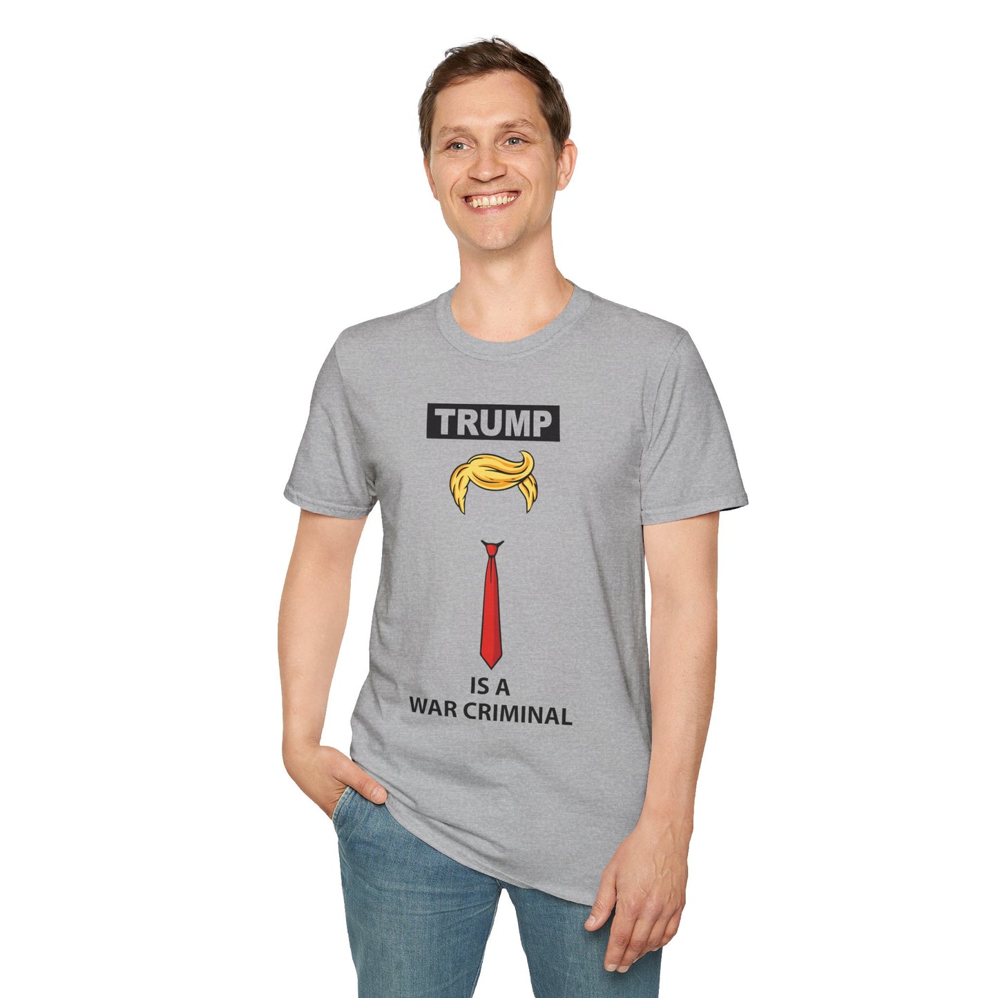 Graphic T-Shirt — 'Trump Is a War Criminal' Political Protest Tee