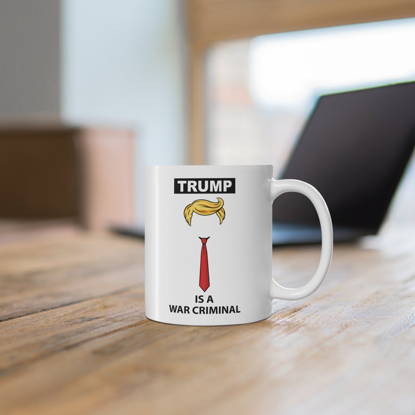 Mug - "TRUMP Is A War Criminal" Political Statement Coffee Mug