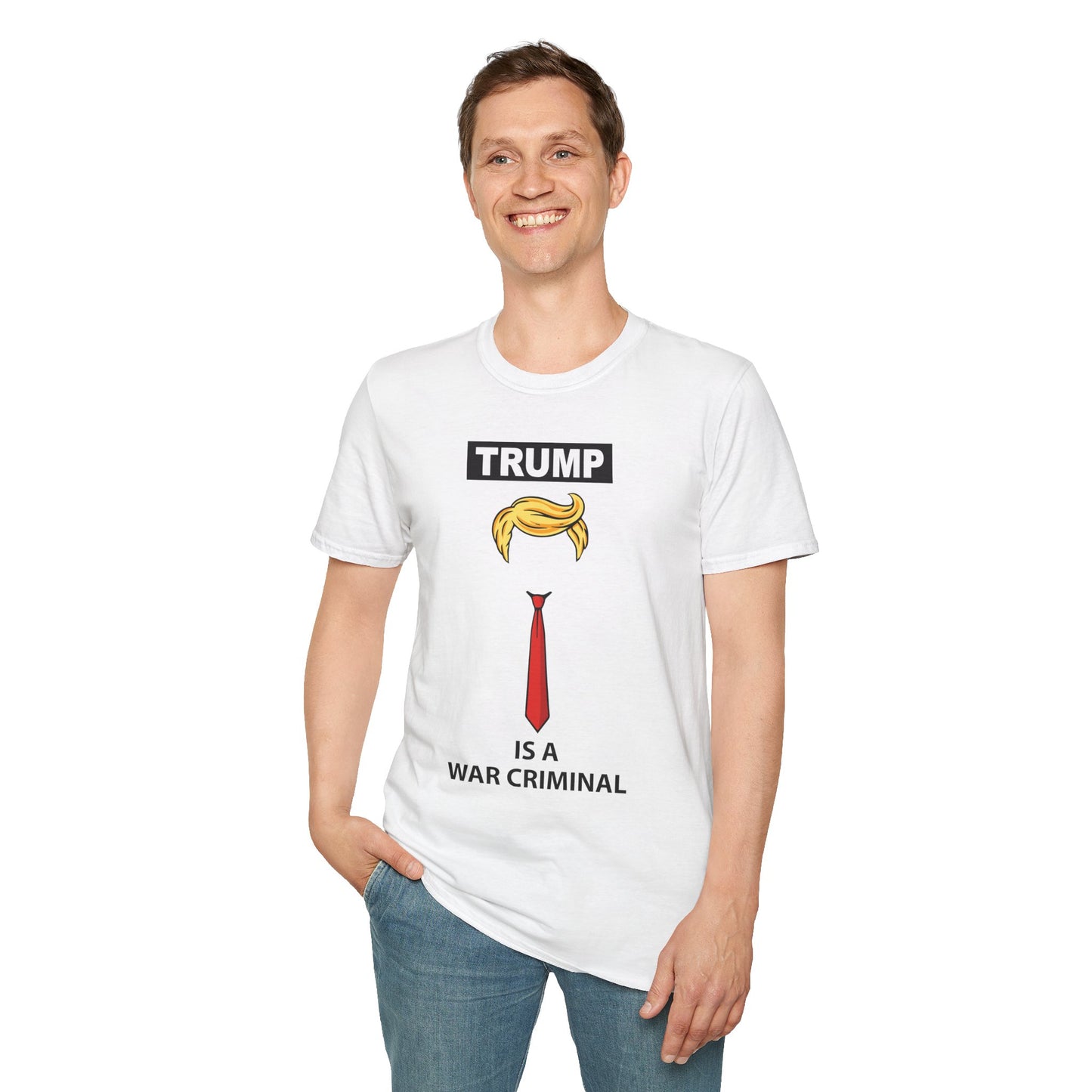Graphic T-Shirt — 'Trump Is a War Criminal' Political Protest Tee
